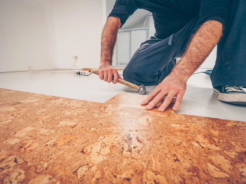 cork flooring installation from Kenny's Custom Flooring Inc. in San Marcos, CA