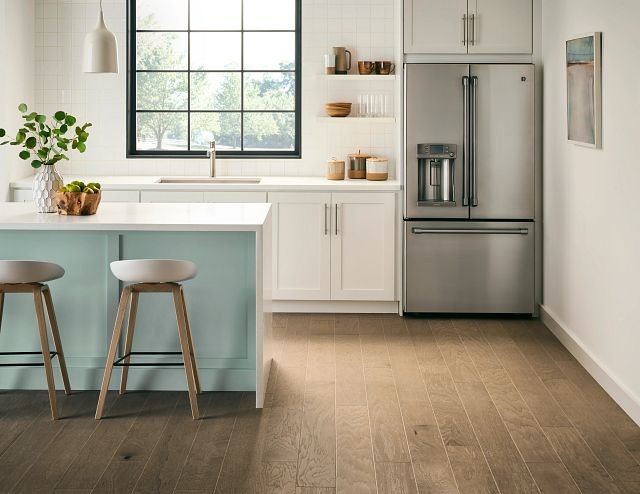 kitchen with hardwood floor from Kenny's Custom Flooring Inc. in San Marcos, CA