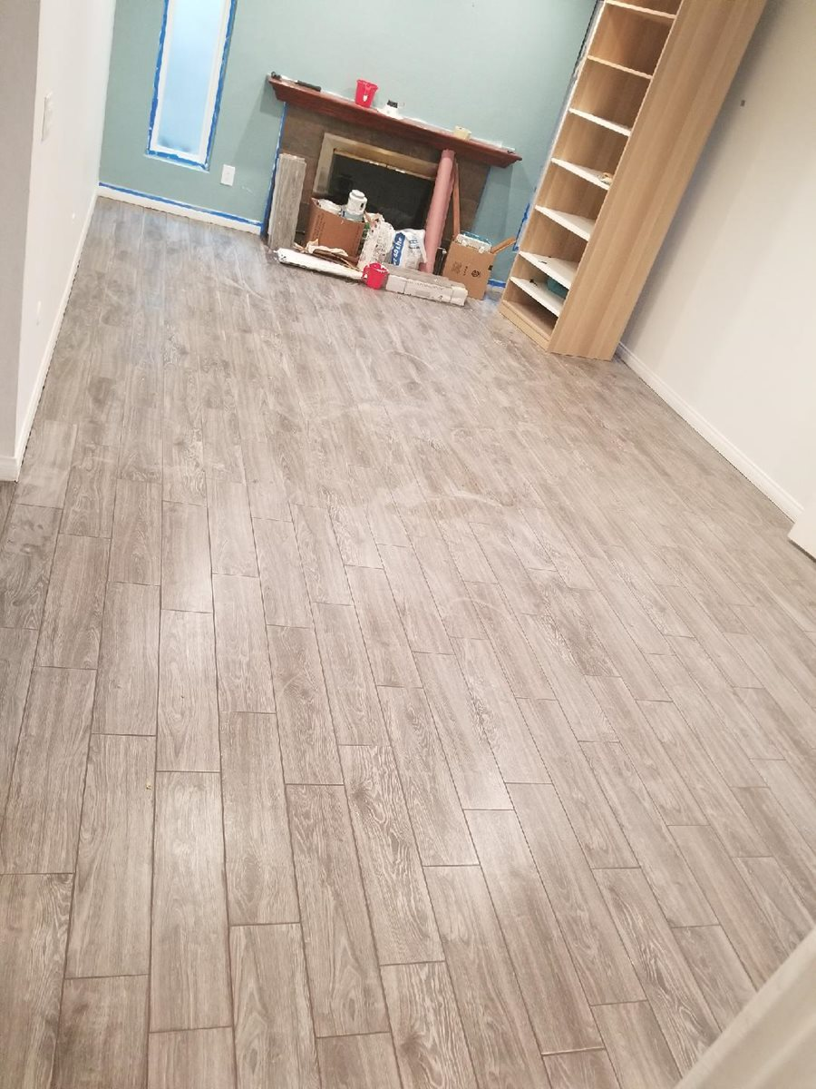 living room with hardwood flooring