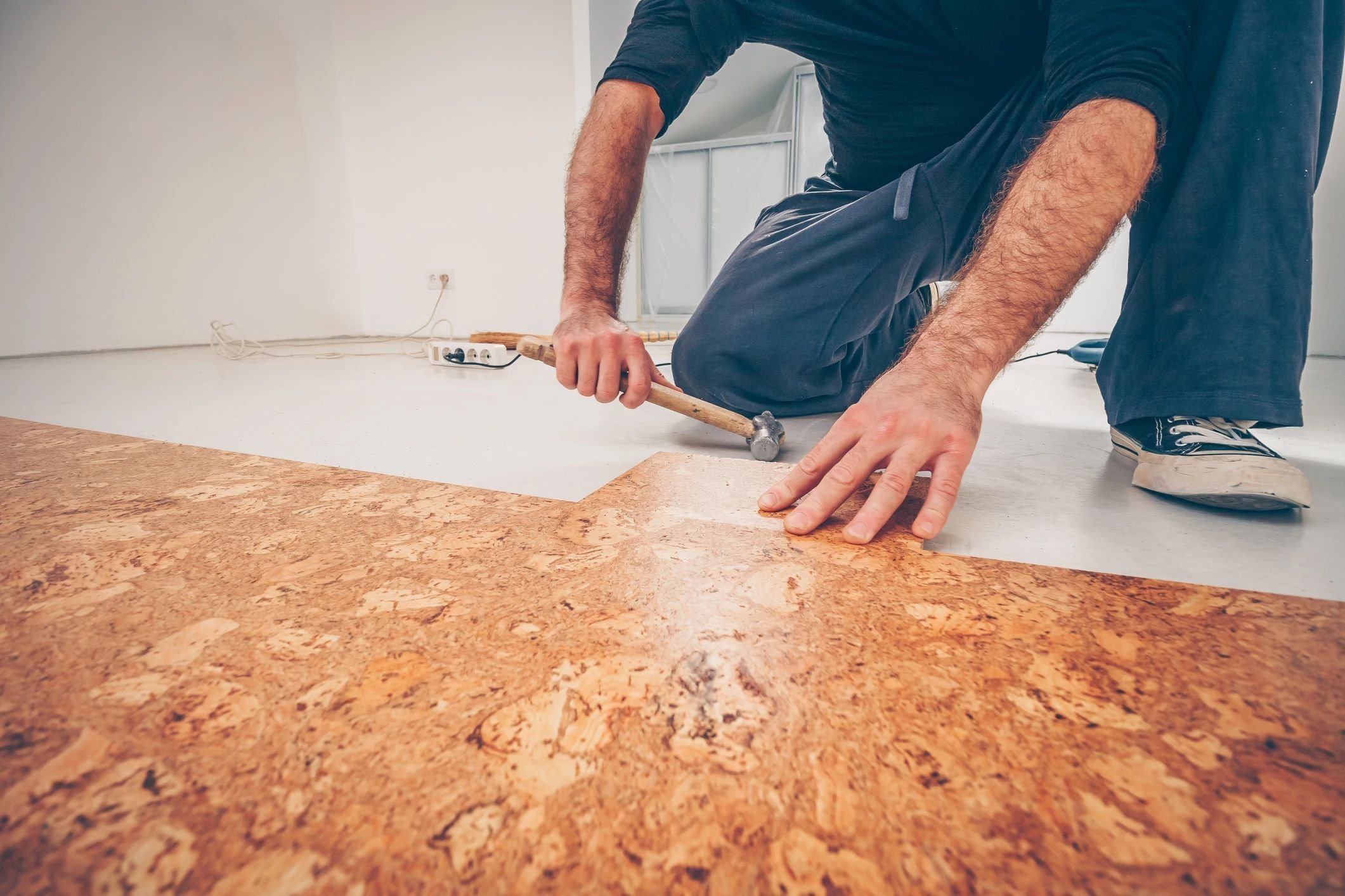 cork flooring installation from Kenny's Custom Flooring Inc. in San Marcos, CA