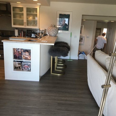 open plan kitchen/living space